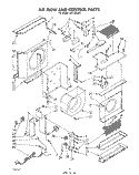 AIR FLOW AND CONTROL , LIT/OPTIONAL Diagram and Parts List for CET18C2A1  Whirlpool Air Conditioner
