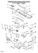 INTERIOR AND VENTILATION PARTS Diagram and Parts List for YMH7140XFB1  Whirlpool Microwave