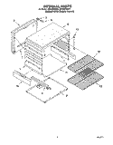 INTERNAL Diagram and Parts List for SF318PEWZ1  Whirlpool Range