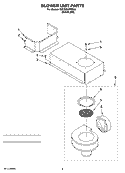 BLOWER UNIT PARTS, OPTIONAL PARTS Diagram and Parts List for KECD806RSS04  KitchenAid Cooktop