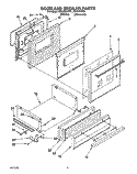 DOOR AND BROILER Diagram and Parts List for SF310PEYW1  Whirlpool Range