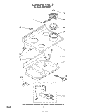 Part Location Diagram of 307929 Whirlpool Burner Box