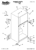 CABINET PARTS Diagram and Parts List for IST163301  Inglis Refrigerator