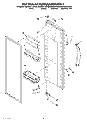 REFRIGERATOR DOOR PARTS Diagram and Parts List for KSRX25FTSS00  KitchenAid Refrigerator