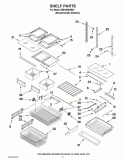 SHELF PARTS Diagram and Parts List for KBFS20EVMS7  KitchenAid Refrigerator