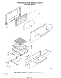 OVEN DOOR AND BROILER Diagram and Parts List for SF302ESRW1  Whirlpool Range