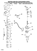 MOTOR AND ICE CONTAINER PARTS Diagram and Parts List for GD2SHAXNB00  Whirlpool Refrigerator