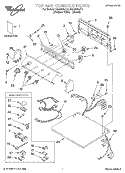TOP AND CONSOLE, LIT/OPTIONAL Diagram and Parts List for GGQ8858JQ1  Whirlpool Dryer