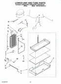 LOWER UNIT AND TUBE PARTS Diagram and Parts List for KSSS42QTX03  KitchenAid Refrigerator