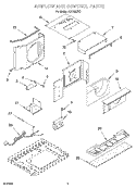 AIR FLOW AND CONTROL Diagram and Parts List for ACQ122XK0  Whirlpool Air Conditioner