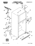 CABINET Diagram and Parts List for RT20DKXDW00  Roper Refrigerator