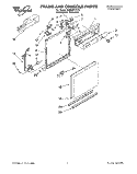 FRAME AND CONSOLE Diagram and Parts List for DU900PCDZ3  Whirlpool Dishwasher
