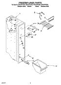 FREEZER LINER PARTS Diagram and Parts List for CS22AFXKS06  Crosley Refrigerator