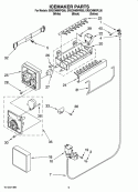 ICEMAKER PARTS Diagram and Parts List for ER2CHMXPB05  Whirlpool Refrigerator