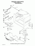 FREEZER LINER PARTS Diagram and Parts List for GX2SHBXVY06  Whirlpool Refrigerator
