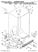 CABINET PARTS Diagram and Parts List for KSCS23FSBL02  KitchenAid Refrigerator