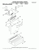 DOOR AND PANEL PARTS Diagram and Parts List for KUDE60FXBL2  KitchenAid Dishwasher