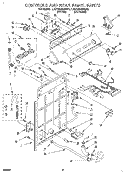 CONTROLS AND REAR PANEL Diagram and Parts List for LSP9245BW0  Whirlpool Washer