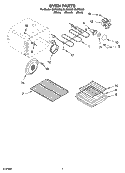 OVEN PARTS Diagram and Parts List for GLP85200  Whirlpool Range