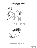 DOOR AND LATCH, WIRING HARNESS Diagram and Parts List for MW1200XP0  Whirlpool Microwave