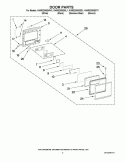 DOOR PARTS Diagram and Parts List for KHMS2050SSS1  KitchenAid Microwave