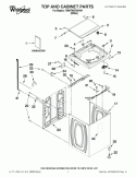 TOP AND CABINET PARTS Diagram and Parts List for 7MWTW5700YW1  Whirlpool Washer