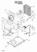 UNIT PARTS, OPTIONAL PARTS (NOT INCLUDED) Diagram and Parts List for KUIO18NNVS1  KitchenAid Ice Maker