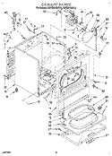 CABINET Diagram and Parts List for KGYE670BAL0  KitchenAid Dryer