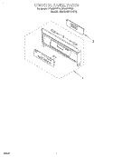 CONTROL PANEL Diagram and Parts List for RS696PXEQ2  Whirlpool Range