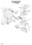 AIR FLOW Diagram and Parts List for KHMS145KSS0  KitchenAid Microwave