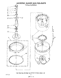 AGITATOR, BASKET AND TUB Diagram and Parts List for GLA5580XSM2  Whirlpool Washer