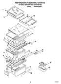 REFRIGERATOR SHELF PARTS Diagram and Parts List for 6GD25DCXHS06  Whirlpool Refrigerator