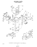 AIR FLOW Diagram and Parts List for ED22MMXRWR1  Whirlpool Refrigerator