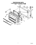 FREEZER DOOR Diagram and Parts List for ET18PKXZW00  Whirlpool Refrigerator