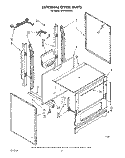 EXTERNAL OVEN Diagram and Parts List for SF0100ERW5  Whirlpool Range