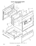 DOOR AND DRAWER Diagram and Parts List for RE960PXVN1  Whirlpool Range