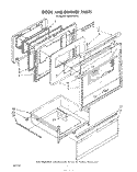 DOOR AND DRAWER Diagram and Parts List for RE963PXPT2  Whirlpool Range