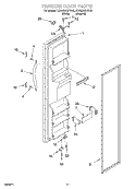 FREEZER DOOR Diagram and Parts List for ED22GWXFN02  Whirlpool Refrigerator