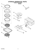 INTERNAL MICROWAVE PARTS Diagram and Parts List for KEHU309SSS00  KitchenAid Microwave Oven Combo