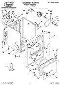 CABINET PARTS Diagram and Parts List for RED4440SQ0  Roper Dryer