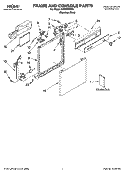 FRAME AND CONSOLE PARTS Diagram and Parts List for IUD6000RS0  Whirlpool Dishwasher