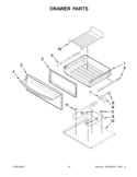 DRAWER PARTS Diagram and Parts List for KERS208XSS3  KitchenAid Range