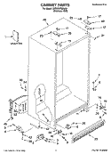 CABINET PARTS Diagram and Parts List for 3XES0GTQNL00  Whirlpool Refrigerator