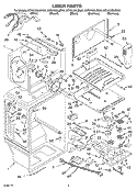 LINER Diagram and Parts List for KTRA19ELWH01  KitchenAid Refrigerator