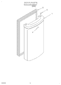 DOOR Diagram and Parts List for EV040FXHW00  Whirlpool Freezer
