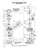 PUMP AND MOTOR Diagram and Parts List for DU8900XY0  Whirlpool Dishwasher