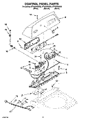 CONTROL PANEL PARTS Diagram and Parts List for WTW6600SW0  Whirlpool Washer