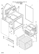 OVEN CHASSIS Diagram and Parts List for REE34001  Roper Range