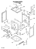 CHASSIS PARTS Diagram and Parts List for RME30101  Roper Range