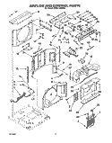 AIRFLOW AND CONTROL Diagram and Parts List for BPAC1230AS0  KitchenAid Air Conditioner